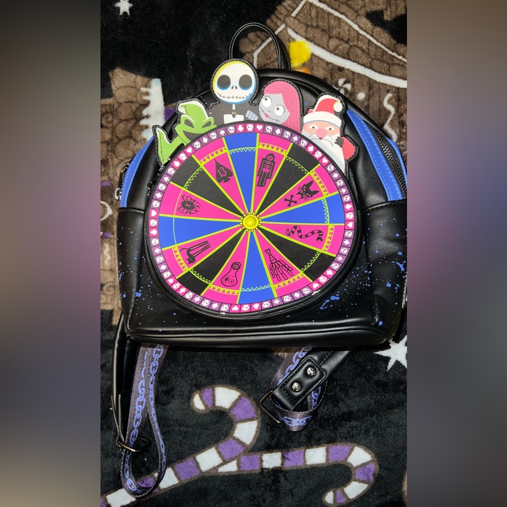 Loungefly Black and Blue Nightmare Before Christmas Backpack